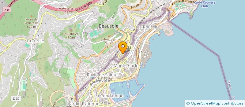 localisation de l'entreprise CASINO MUNICIPAL DE BEAUSOLEIL à BEAUSOLEIL
