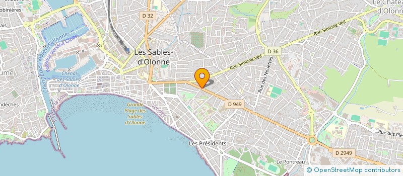 localisation de l'entreprise CASIRO MARIE ETCUENIN GERARD à LES SABLES D'OLONNE