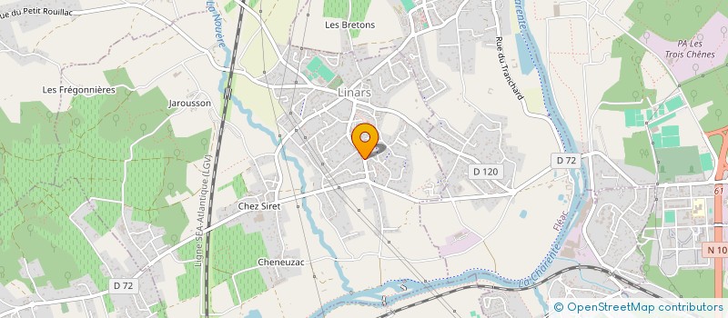 localisation de l'entreprise CASITA MONTBRON à LINARS