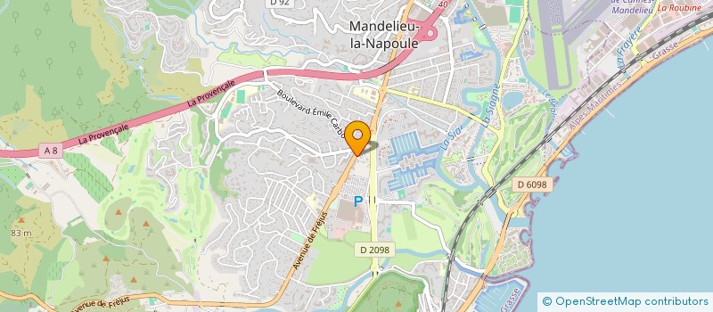 localisation de l'entreprise CASMSE PRO à MANDELIEU LA NAPOULE
