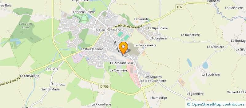 localisation de l'entreprise CASOR  LA GAUBRETIERE