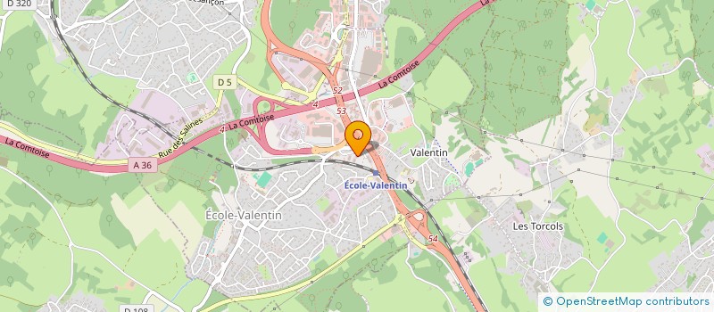 localisation de l'entreprise CASQUES BLEUS 25  ECOLE-VALENTIN