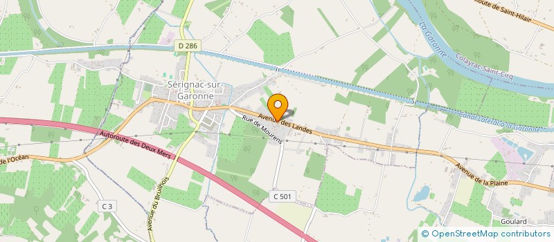 localisation de l'entreprise CASSAGNE AZAM à SERIGNAC-SUR-GARONNE