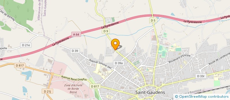 localisation de l'entreprise CASSAGNE ELECTRICITE ET TRAVAUX PUBLICS à SAINT-GAUDENS