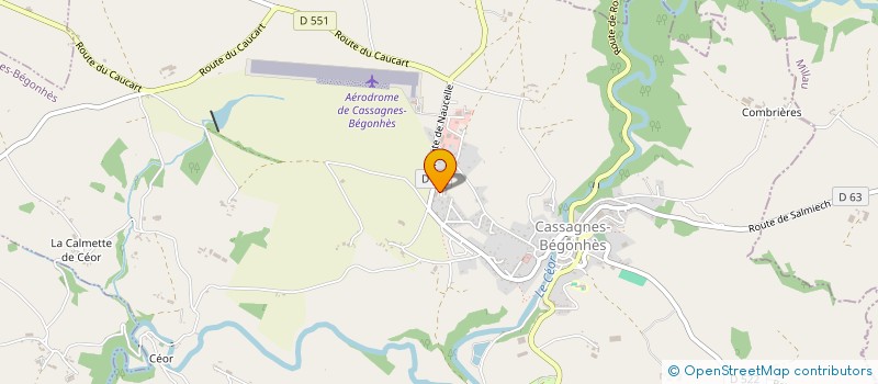 localisation de l'entreprise CASSAGNES AMBULANCE à CASSAGNES-BEGONHES