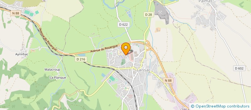 localisation de l'entreprise CASSAIL  LAISSAC-SEVERAC L'EGLISE