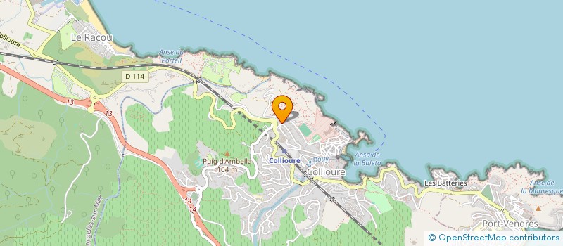 localisation de l'entreprise CASSANDRE  COLLIOURE