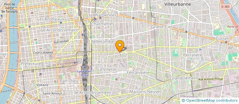 localisation de l'entreprise CASSARA à VILLEURBANNE