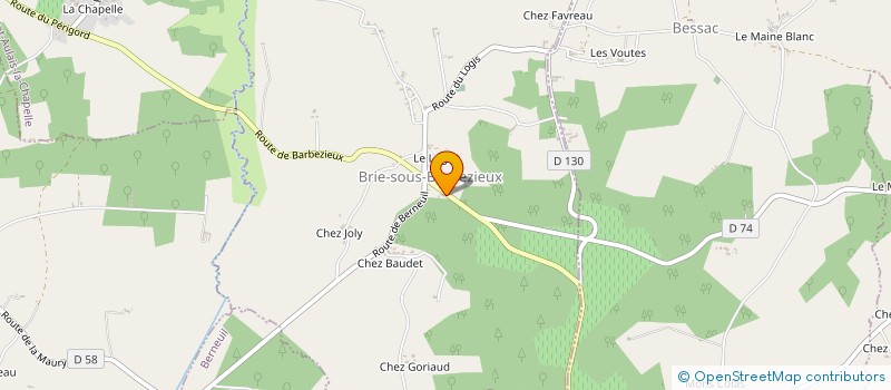 localisation de l'entreprise CASSE FERS ET METAUX CHARENTAISE à BRIE-SOUS-BARBEZIEUX