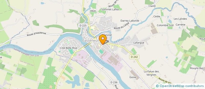 localisation de l'entreprise CASSENEUIL SQUASH 47  CASSENEUIL