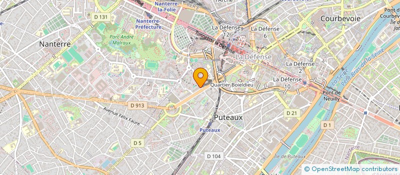 localisation de l'entreprise CASSINI à COURBEVOIE