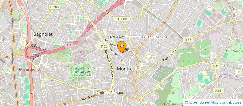 localisation de l'entreprise CASSIOPEE à MONTREUIL