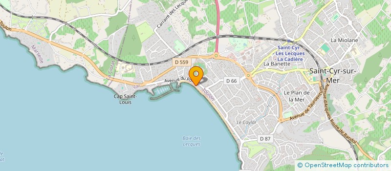 localisation de l'entreprise CASSIOPEE FJ 21 à SAINT-CYR-SUR-MER