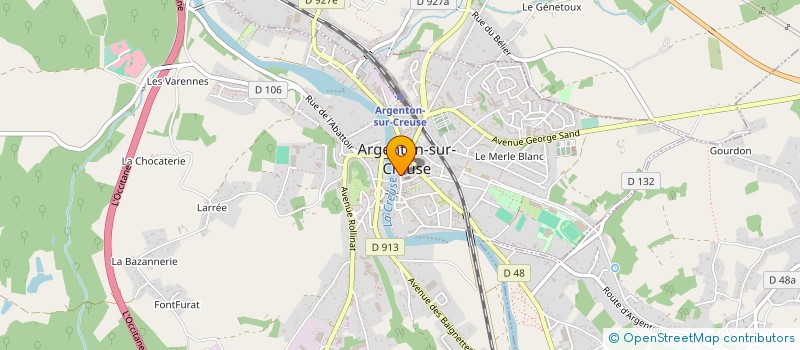 localisation de l'entreprise CASSIS à ARGENTON-SUR-CREUSE