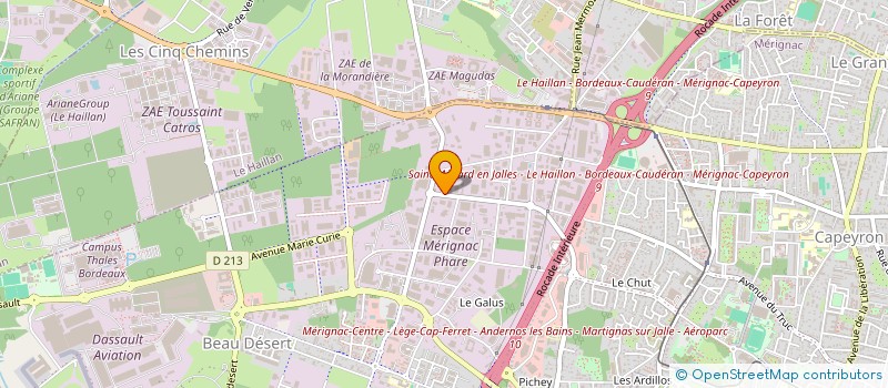 localisation de l'entreprise CASSOUS  MERIGNAC