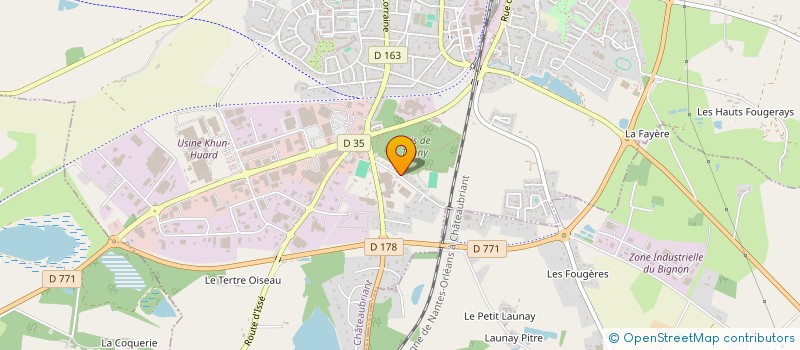localisation de l'entreprise CAST'L BLANCHISSERIE à CHATEAUBRIANT