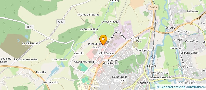 localisation de l'entreprise CASTA  LOCHES