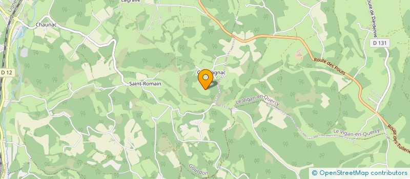 localisation de l'entreprise CASTAGNAL REDONDE  GOURDON