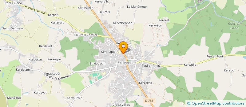 localisation de l'entreprise CASTALMAR  ERDEVEN