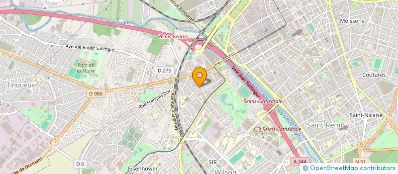 localisation de l'entreprise CASTANER ET ROUILLON  REIMS