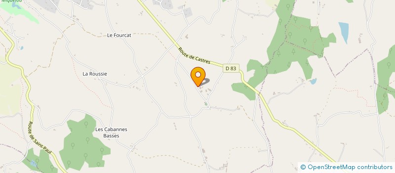 localisation de l'entreprise CASTANIE  GRAULHET