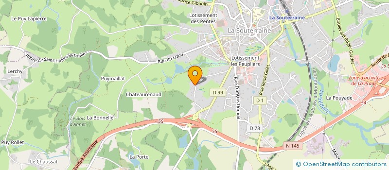 localisation de l'entreprise CASTAWAYS DRAMA GROUP DE LA SOUTERRAINE à LA SOUTERRAINE