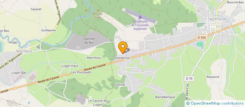 localisation de l'entreprise CASTEBRUNET  SEPTFONDS