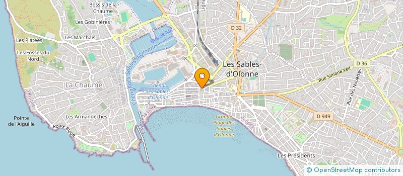 localisation de l'entreprise CASTEL 2000 à LES SABLES D'OLONNE