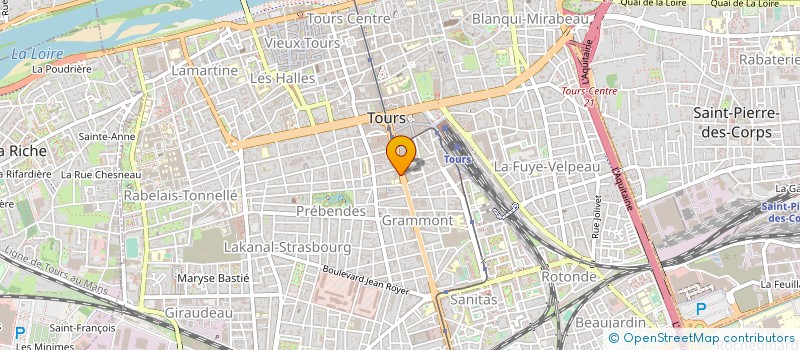localisation de l'entreprise CASTEL à TOURS