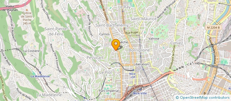 localisation de l'entreprise CASTEL AZUR à NICE