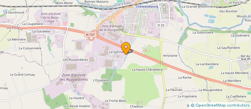 localisation de l'entreprise CASTEL BOIS  CHATEAUBOURG