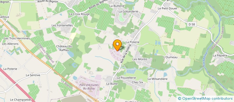 localisation de l'entreprise CASTEL CLIM  CHATEAU-THEBAUD