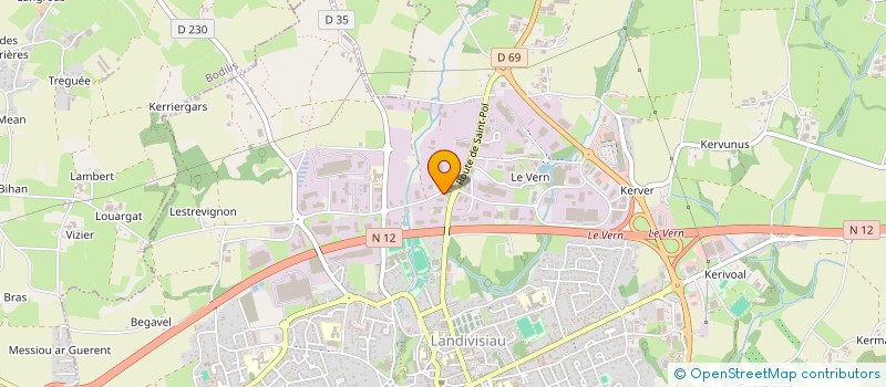 localisation de l'entreprise CASTEL CONCEPT  LANDIVISIAU