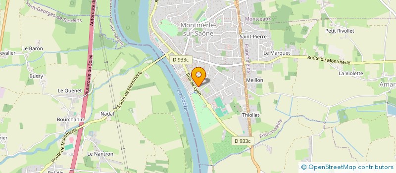 localisation de l'entreprise CASTEL DE VALROSE SAS  MONTMERLE-SUR-SAONE