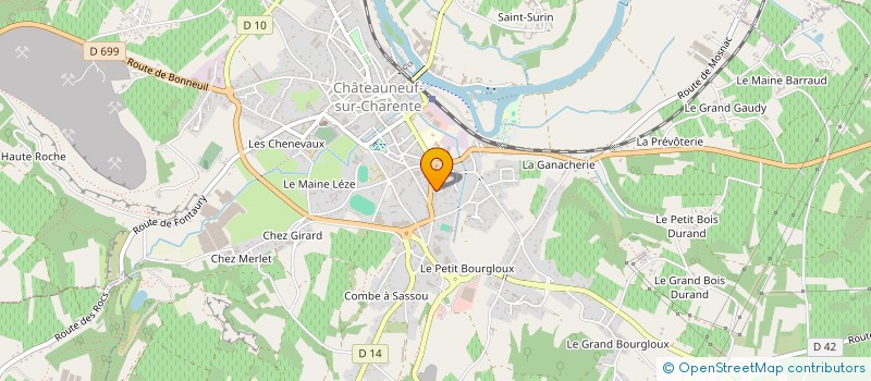 localisation de l'entreprise CASTEL DENT'R à CHATEAUNEUF-SUR-CHARENTE