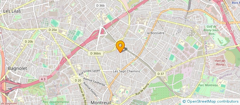 localisation de l'entreprise CASTEL DES LILAS  MONTREUIL