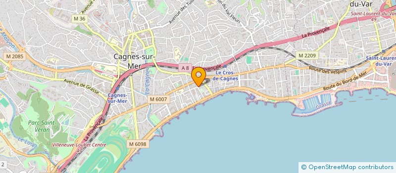 localisation de l'entreprise CASTEL DU CROS à CAGNES-SUR-MER