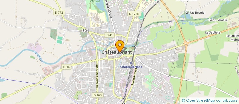 localisation de l'entreprise CASTEL-ELEC à CHATEAUBRIANT