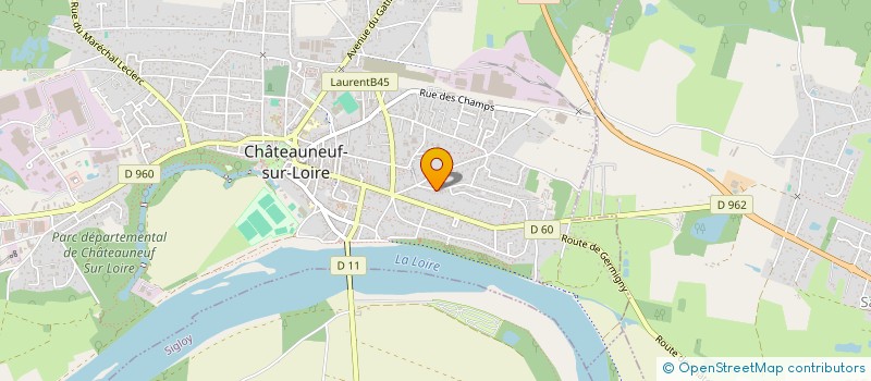 localisation de l'entreprise CASTEL FORME PHYSIQUE à CHATEAUNEUF-SUR-LOIRE