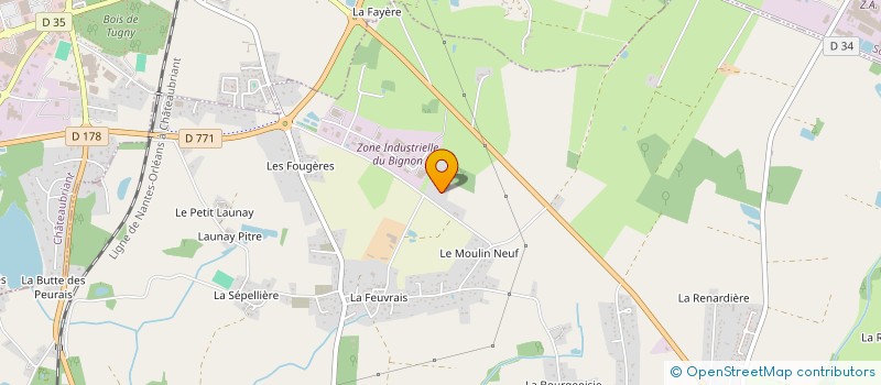 localisation de l'entreprise CASTEL GC à CHATEAUBRIANT