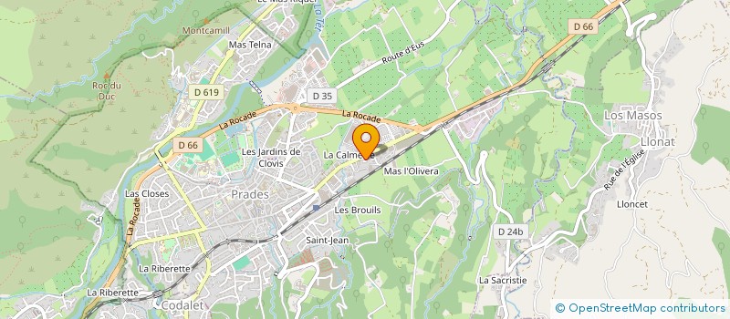 localisation de l'entreprise CASTEL II  PRADES