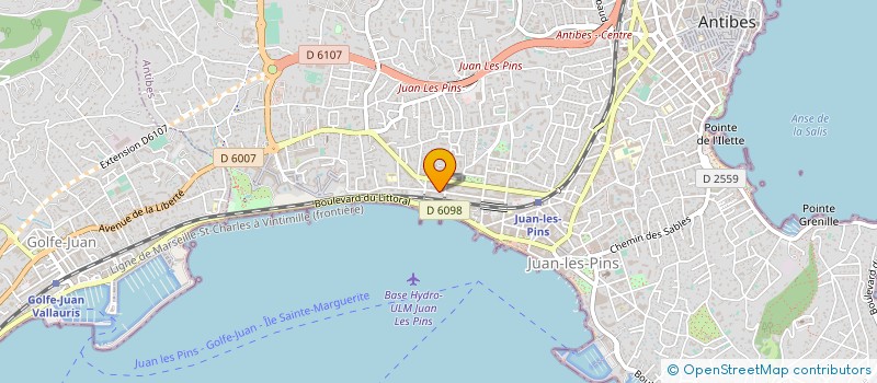 localisation de l'entreprise CASTEL MISTRAL à ANTIBES
