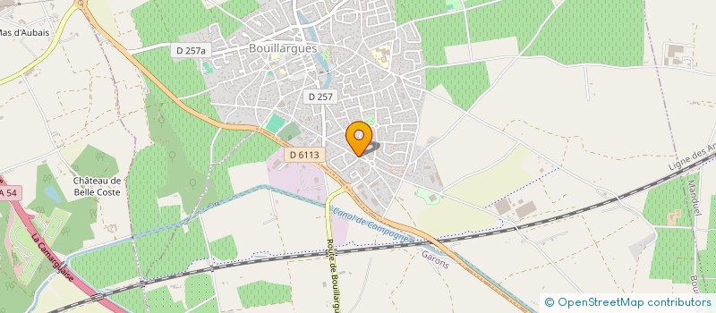 localisation de l'entreprise CASTEL O'CARRE  BOUILLARGUES