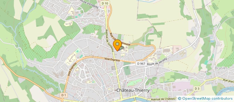localisation de l'entreprise CASTEL PLUS à CHATEAU-THIERRY