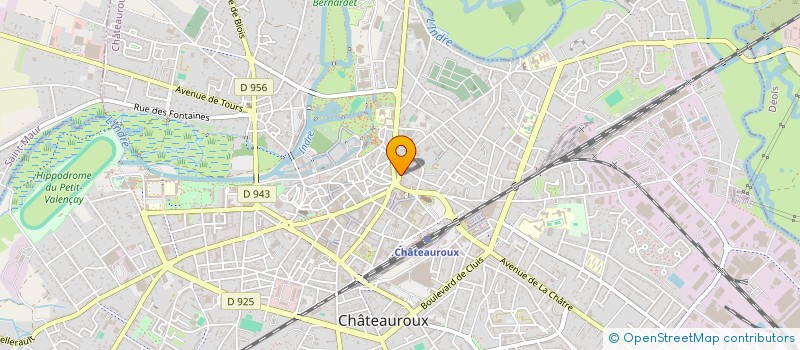 localisation de l'entreprise CASTEL'RAID. à CHATEAUROUX