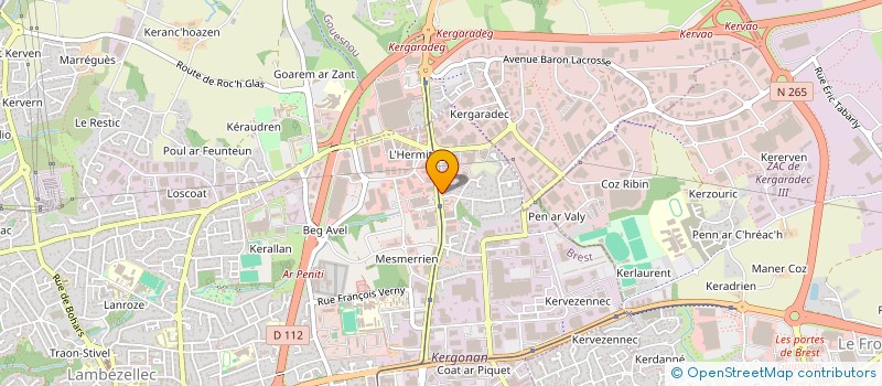 localisation de l'entreprise CASTEL S.A.D à BREST