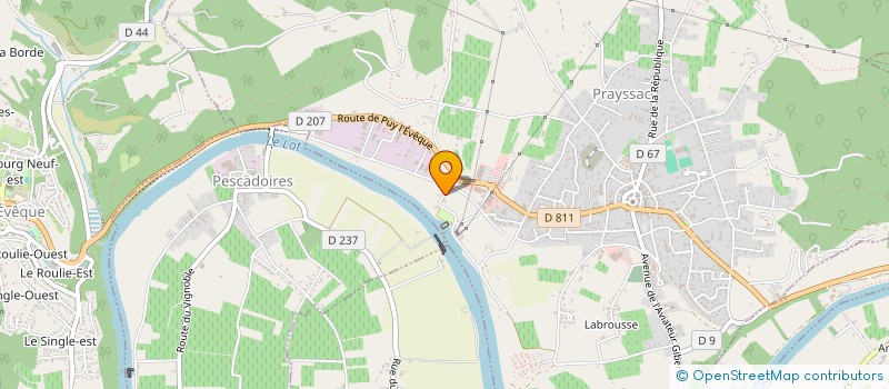 localisation de l'entreprise CASTEL TRANSPORTS  PRAYSSAC