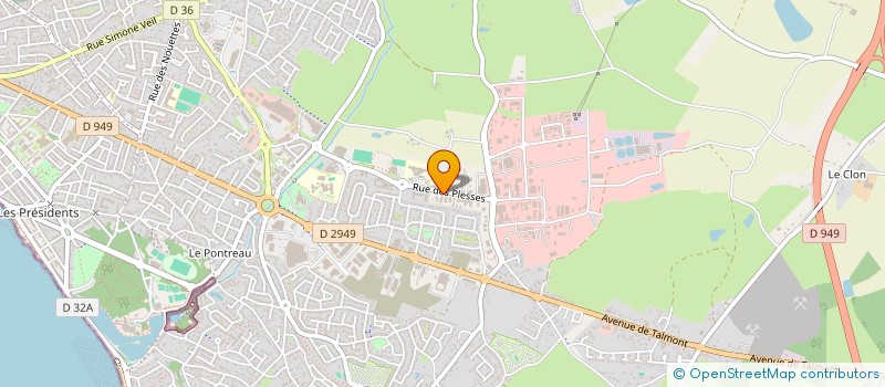 localisation de l'entreprise CASTEL VISUEL  LES SABLES D'OLONNE