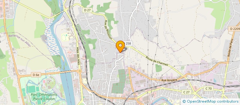 localisation de l'entreprise CASTELE  CREUZIER-LE-VIEUX