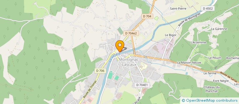 localisation de l'entreprise CASTELLUM à MONTIGNAC-LASCAUX
